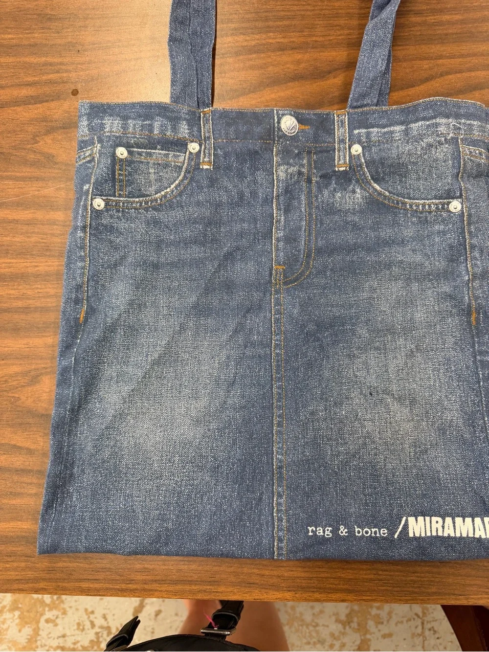 rag & bone Dark Blue Denim Tote